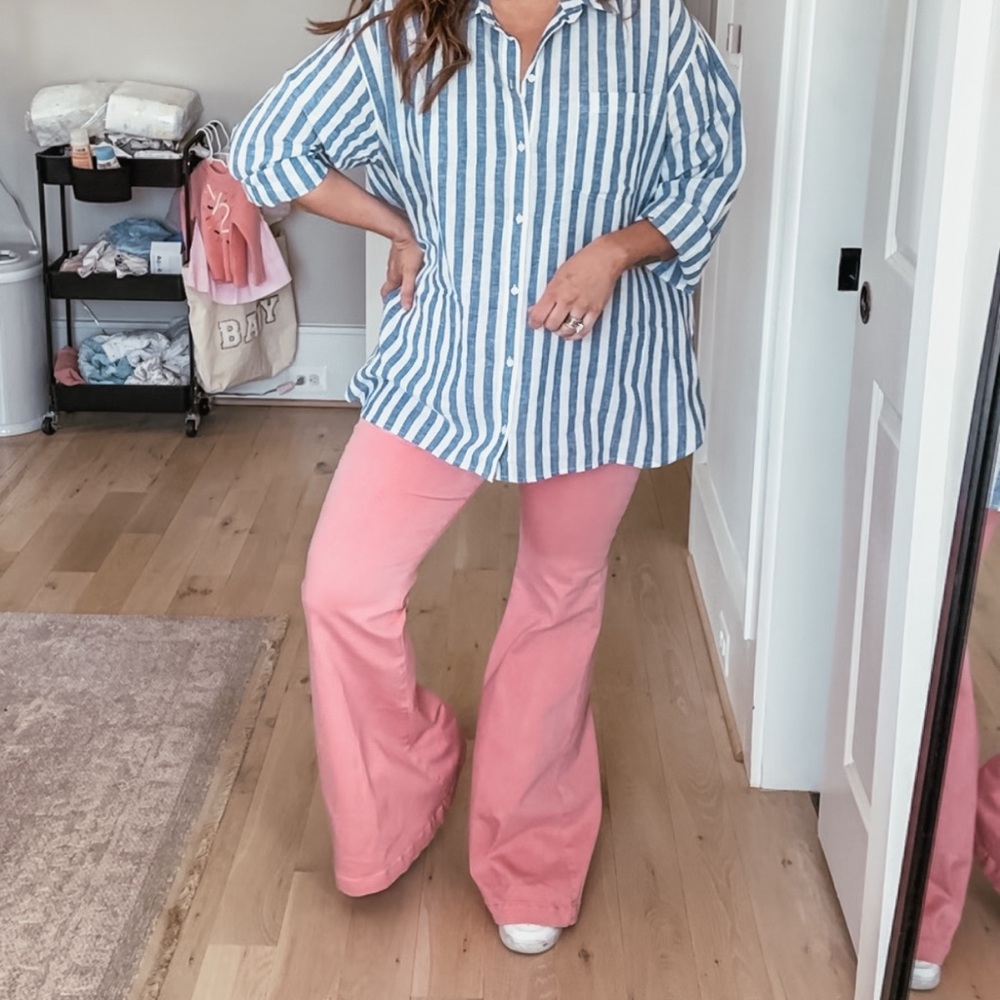 Free People Pink Flared Women's Pants